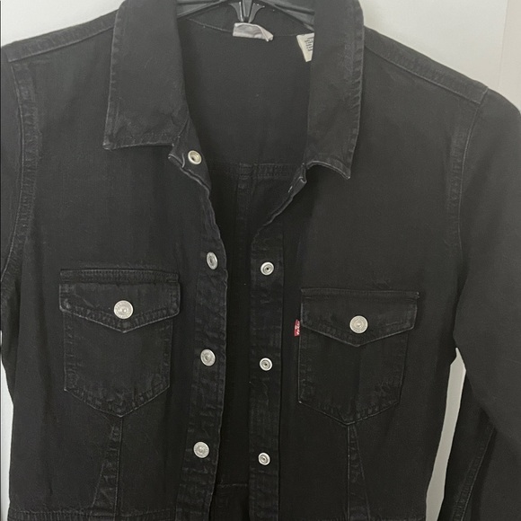 Levi's Black Denim Shirt Dress - Picture 4 of 6